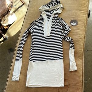 Unique Mini dress Hoodie Seaman inspiration Yacht Beach Lunch Softest fabric